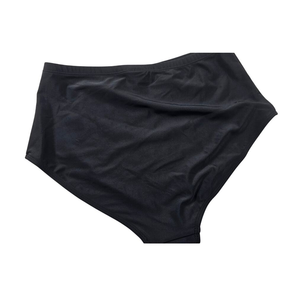 NWT speerise super stretch spandex full coverage bikini bottom black solid L